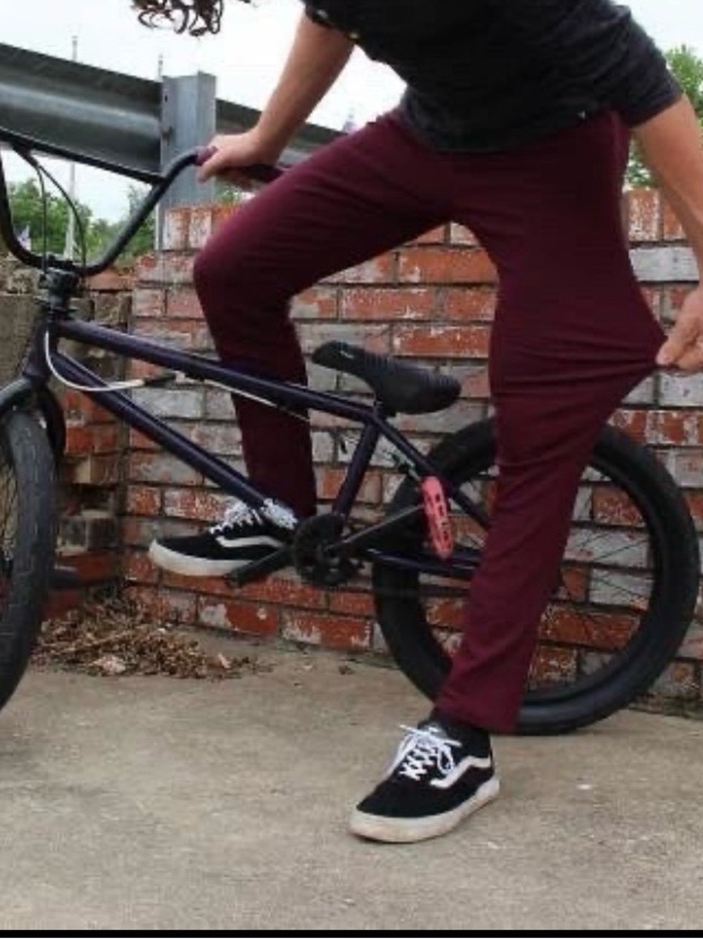 Men's Straight-Leg Jeans in Deep Burgundy